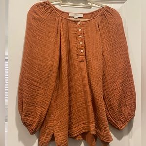 Loft Burnt Orange Blouse